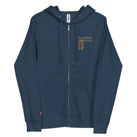 DD Woman (Gold) Unisex Fleece Zip Up Hoodie