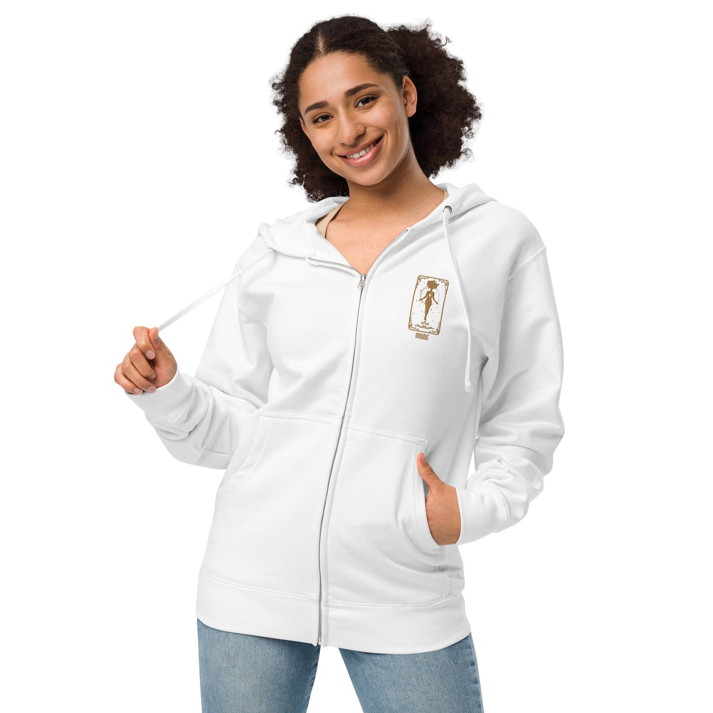 Star (Gold) Unisex Fleece Zip Up Hoodie