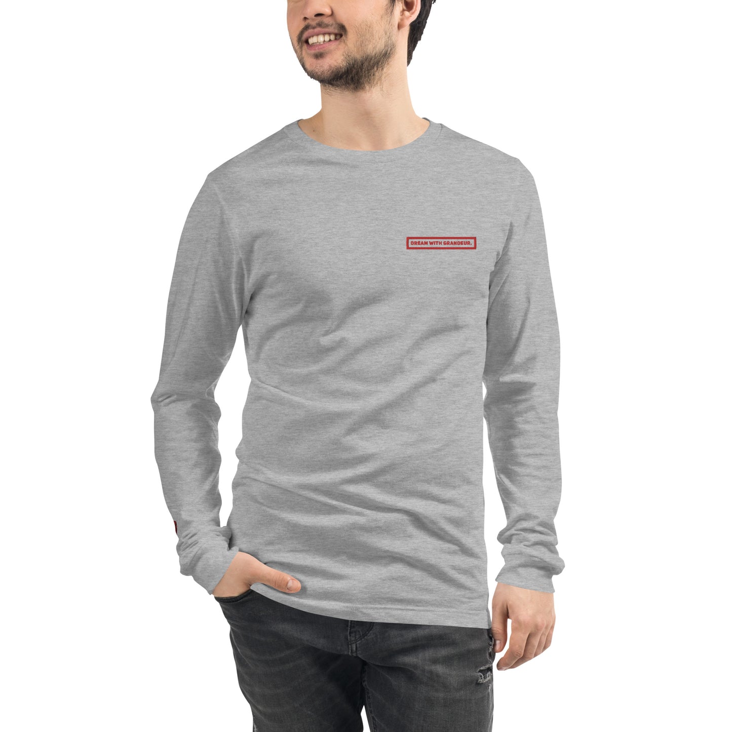 With Grandeur #2 (Embroidered) Unisex Long Sleeve Tee