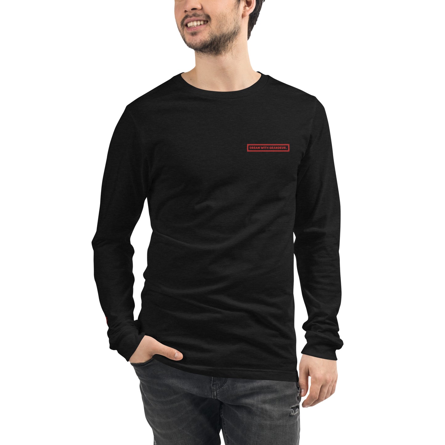 With Grandeur #2 (Embroidered) Unisex Long Sleeve Tee