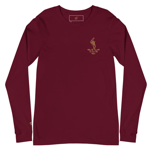 Rabbit (Gold) Embroidered Unisex Long Sleeve Tee