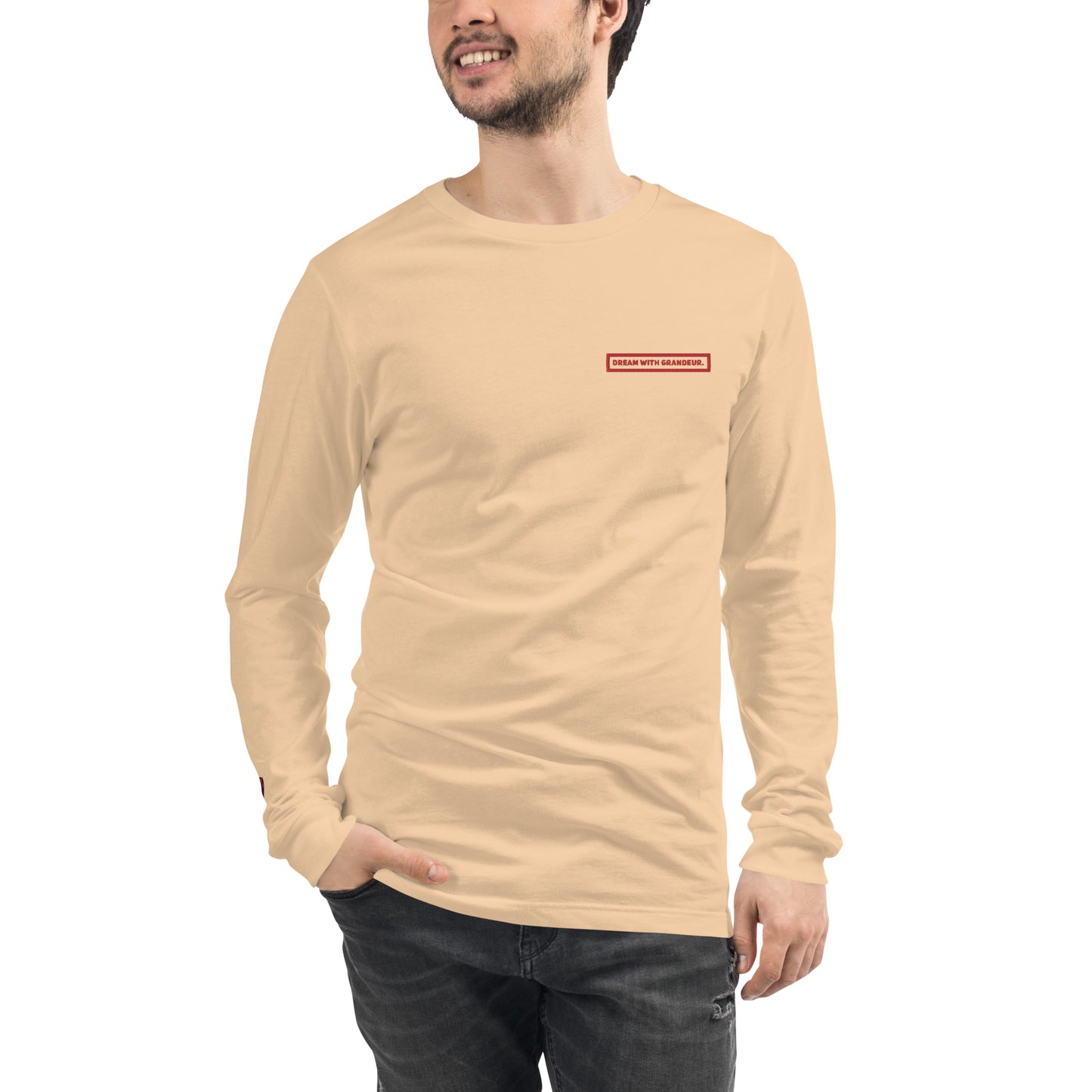 With Grandeur #2 (Embroidered) Unisex Long Sleeve Tee