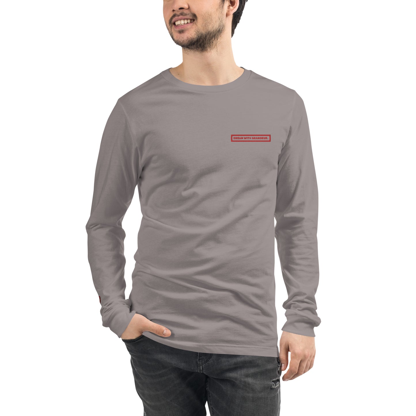 With Grandeur #2 (Embroidered) Unisex Long Sleeve Tee