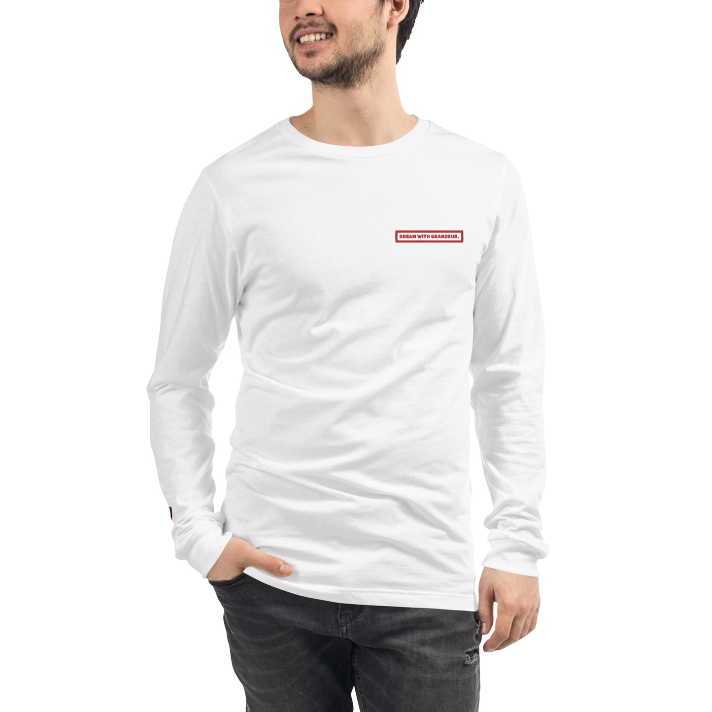 With Grandeur #2 (Embroidered) Unisex Long Sleeve Tee