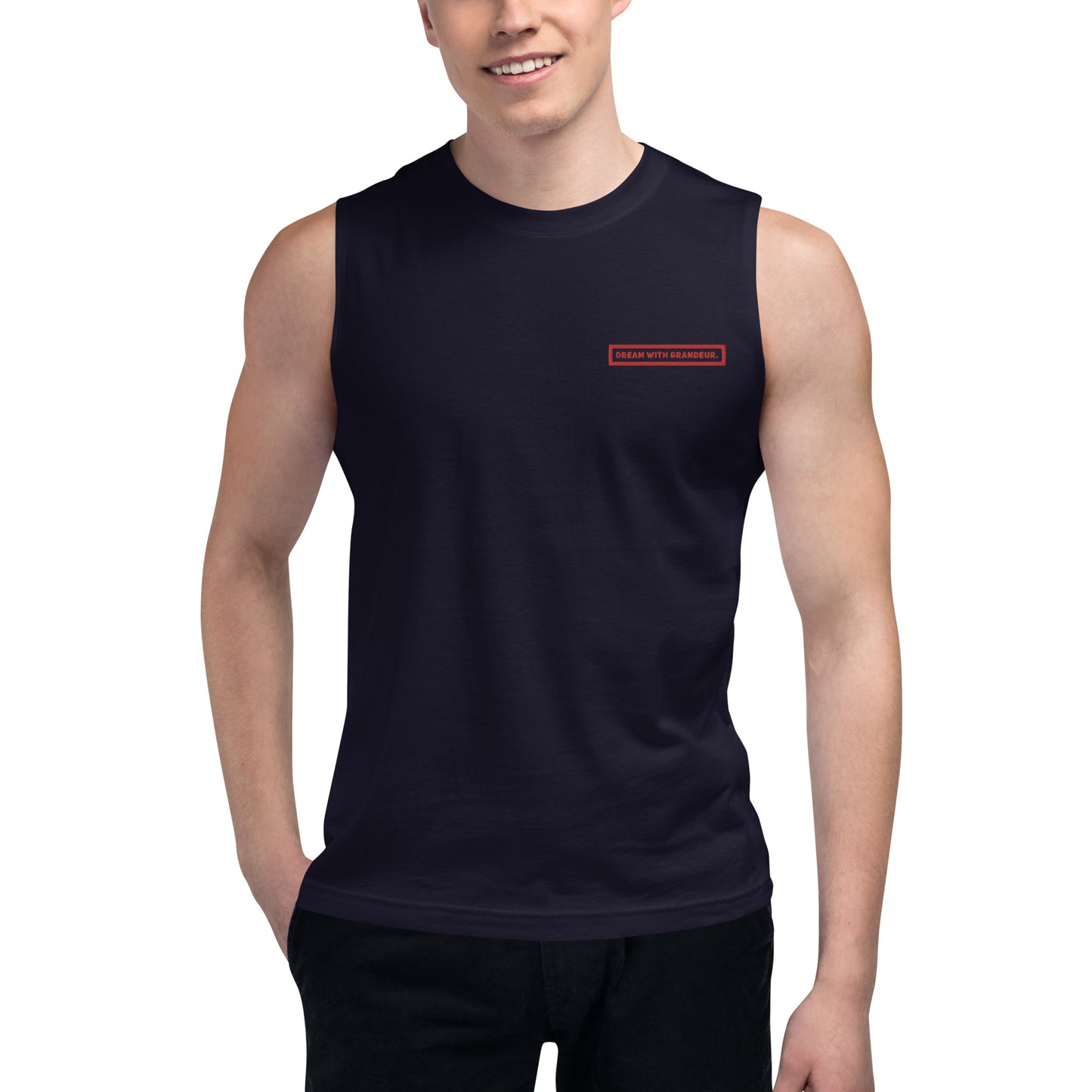 With Grandeur #2 (Embroidered) Unsex Muscle Shirt