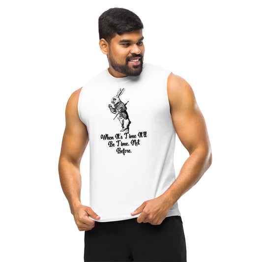 Rabbit (Black) Unisex Muscle Shirt