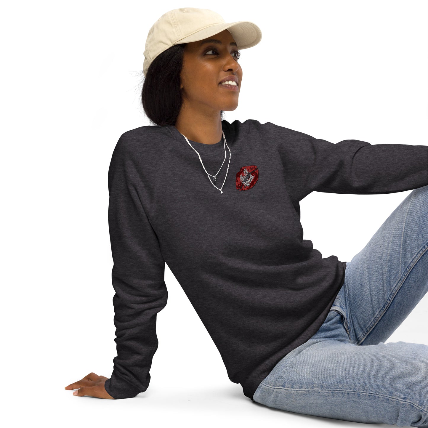 In A Word (Logo) Unisex Organic Raglan Sweatshirt