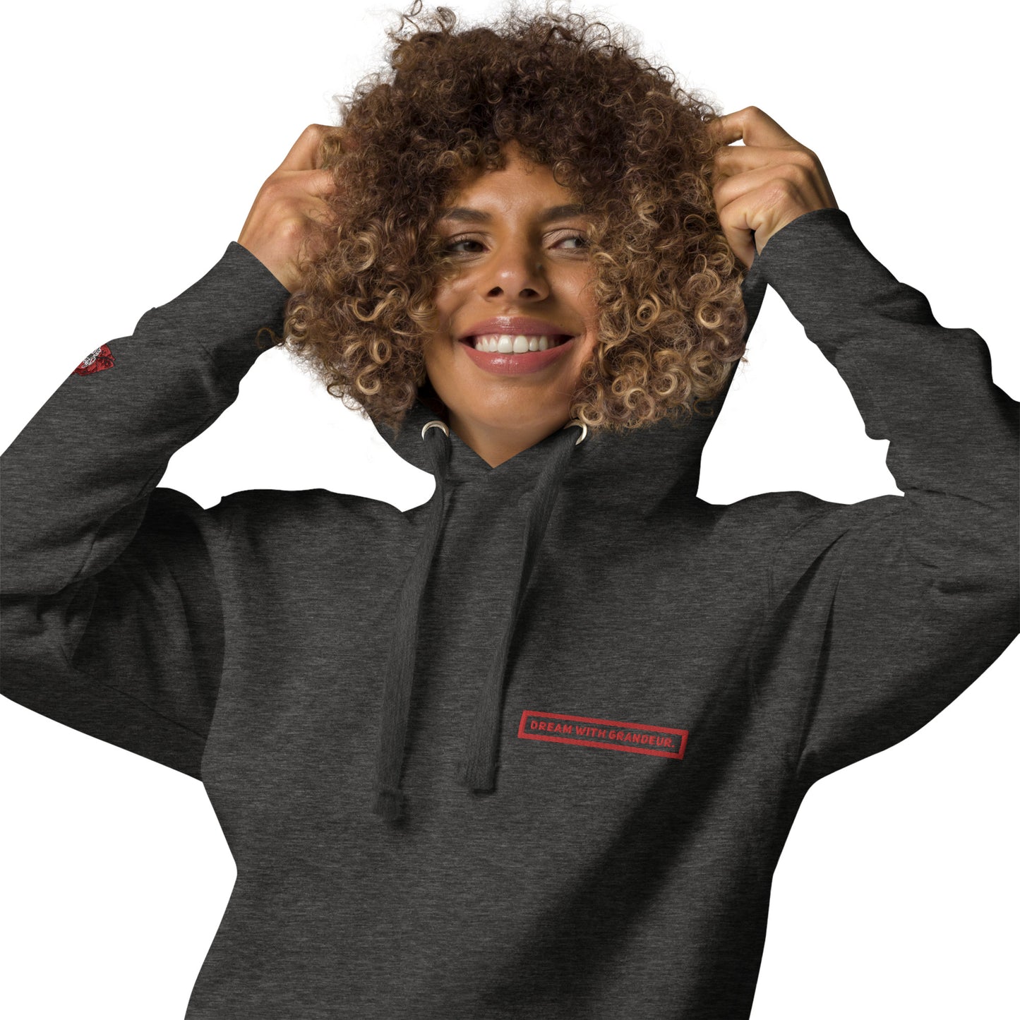 With Grandeur #2 (Embroidered) Unisex Premium Hoodie