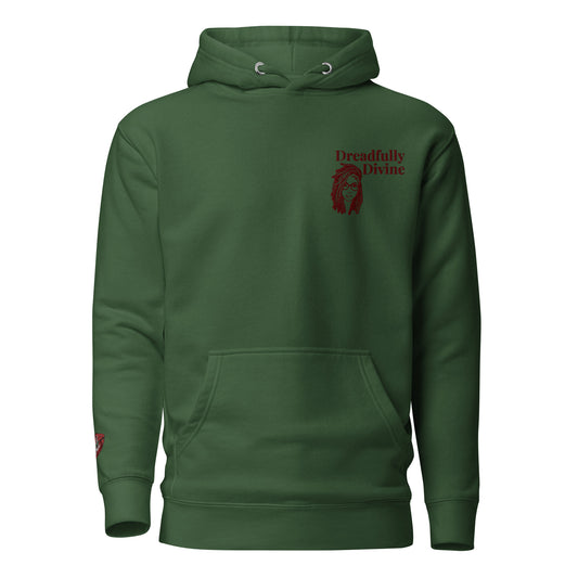 DD Woman (Maroon) Embroidered Unisex Premium Hoodie