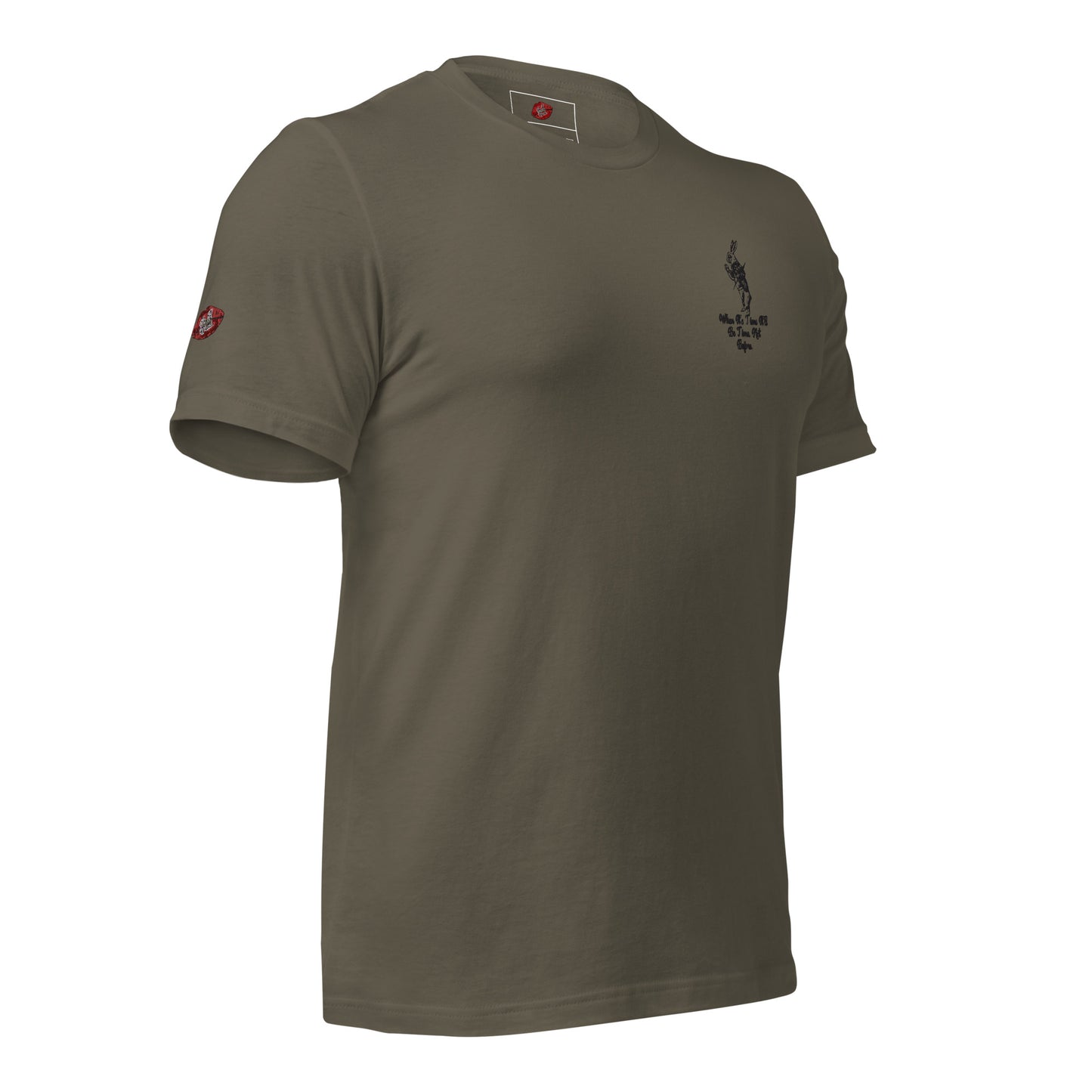 Rabbit (Black) Embroidered Unisex Staple T-shirt