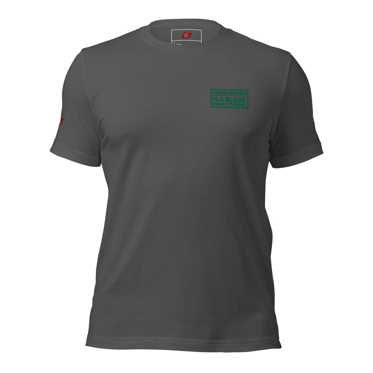 Blank Canvas (Green) Embroidered Unisex Staple T-shirt