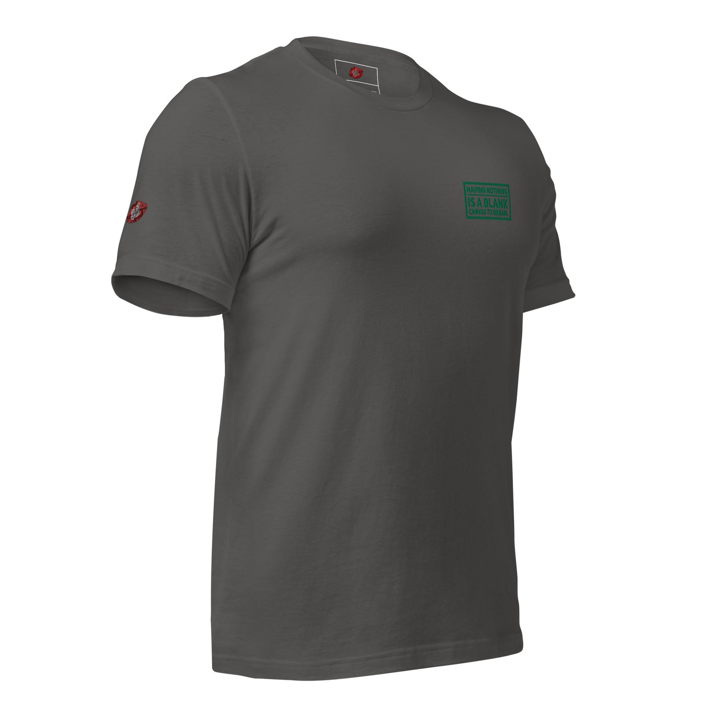 Blank Canvas (Green) Embroidered Unisex Staple T-shirt