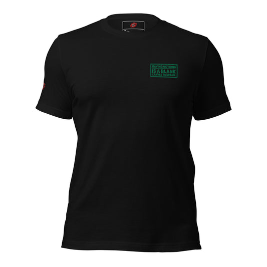 Blank Canvas (Green) Embroidered Unisex Staple T-shirt