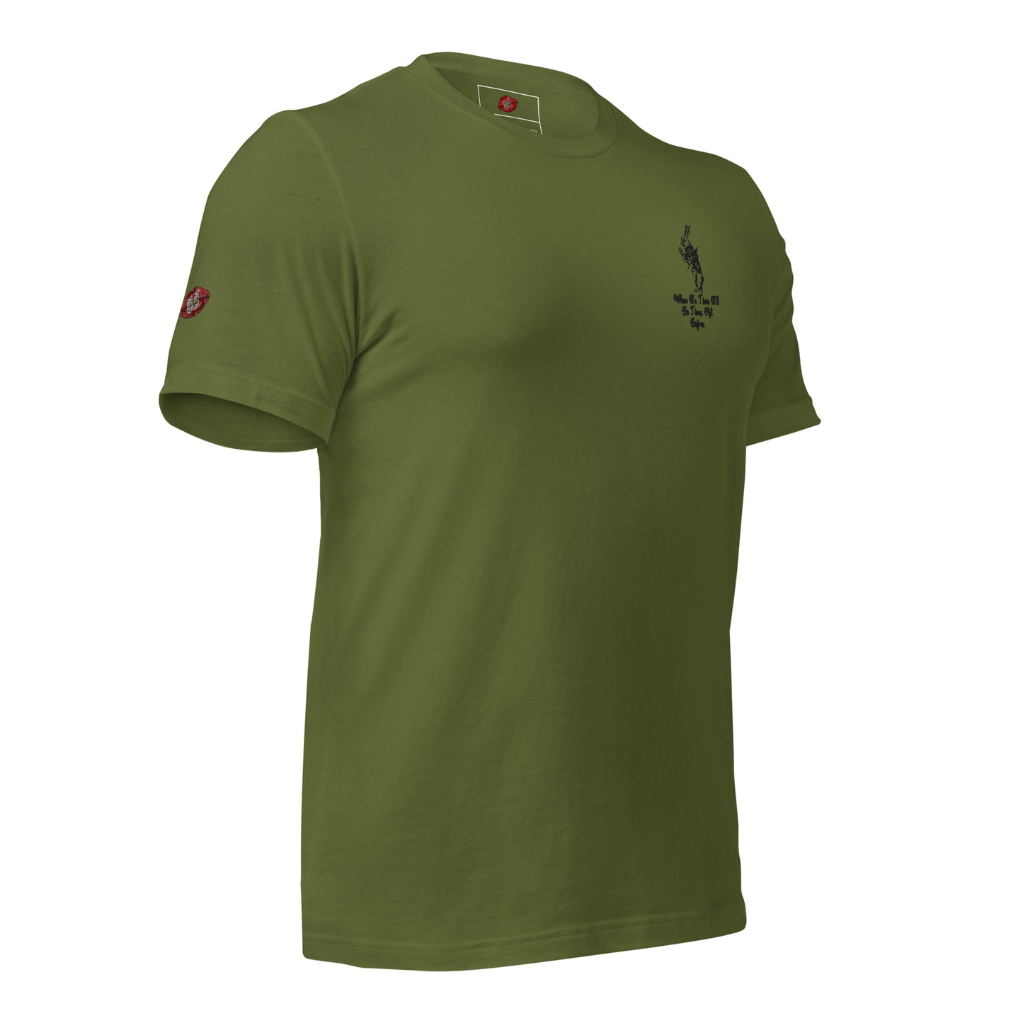 Rabbit (Black) Embroidered Unisex Staple T-shirt