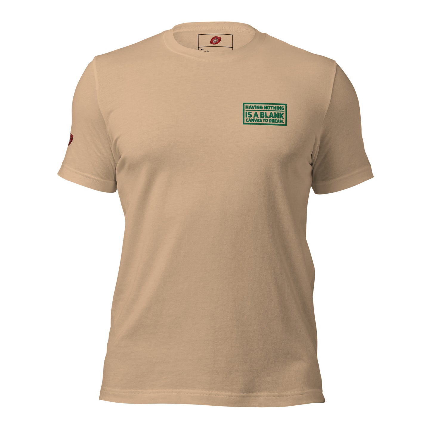 Blank Canvas (Green) Embroidered Unisex Staple T-shirt
