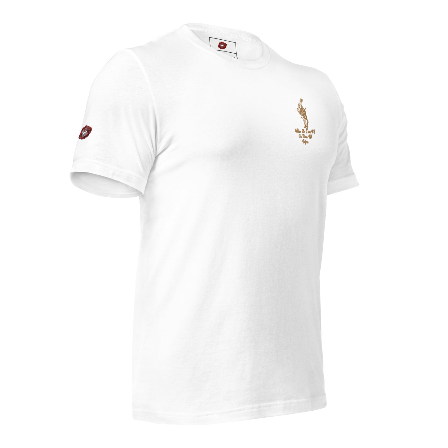 Rabbit (Gold) Embroidered Unisex Staple T-shirt
