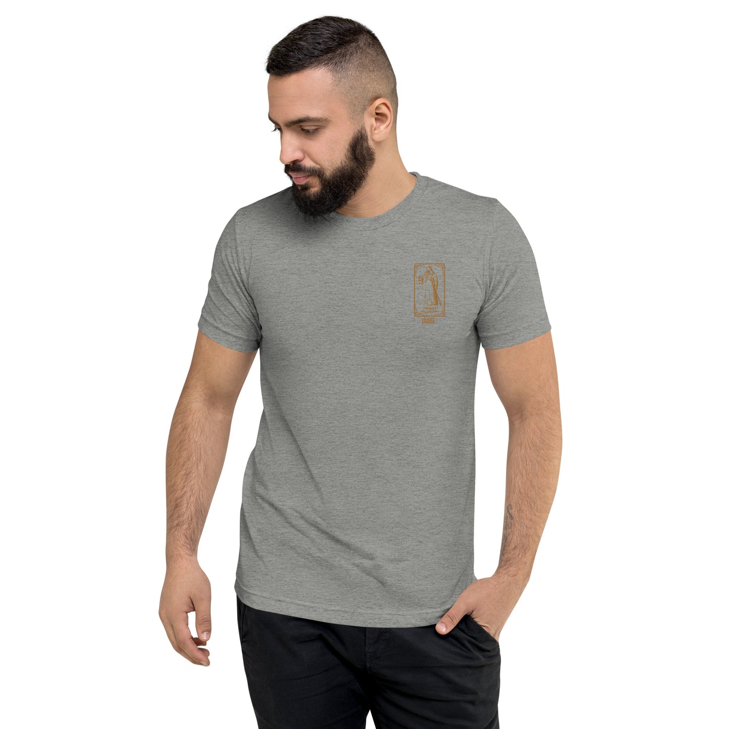 Hermit (Gold) Tri-blend Unisex Short Sleeve T-shirt