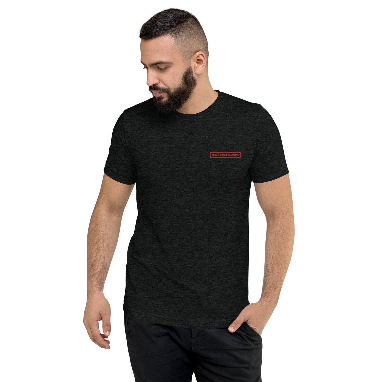 With Grandeur #2 (Embroidered) Tri-blend Unisex Short Sleeve T-shirt