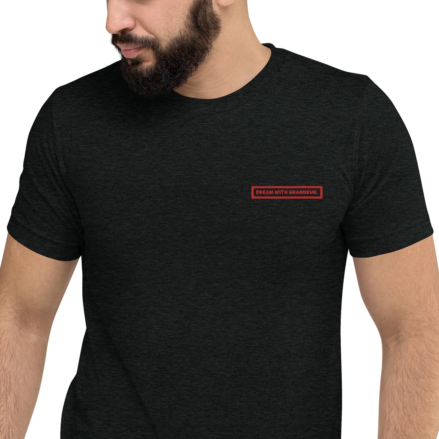 With Grandeur #2 (Embroidered) Tri-blend Unisex Short Sleeve T-shirt