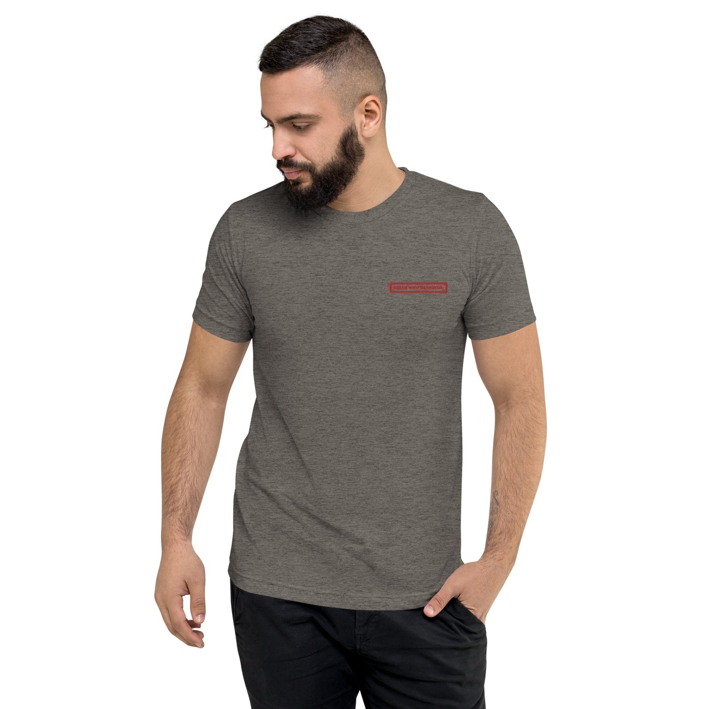 With Grandeur #2 (Embroidered) Tri-blend Unisex Short Sleeve T-shirt