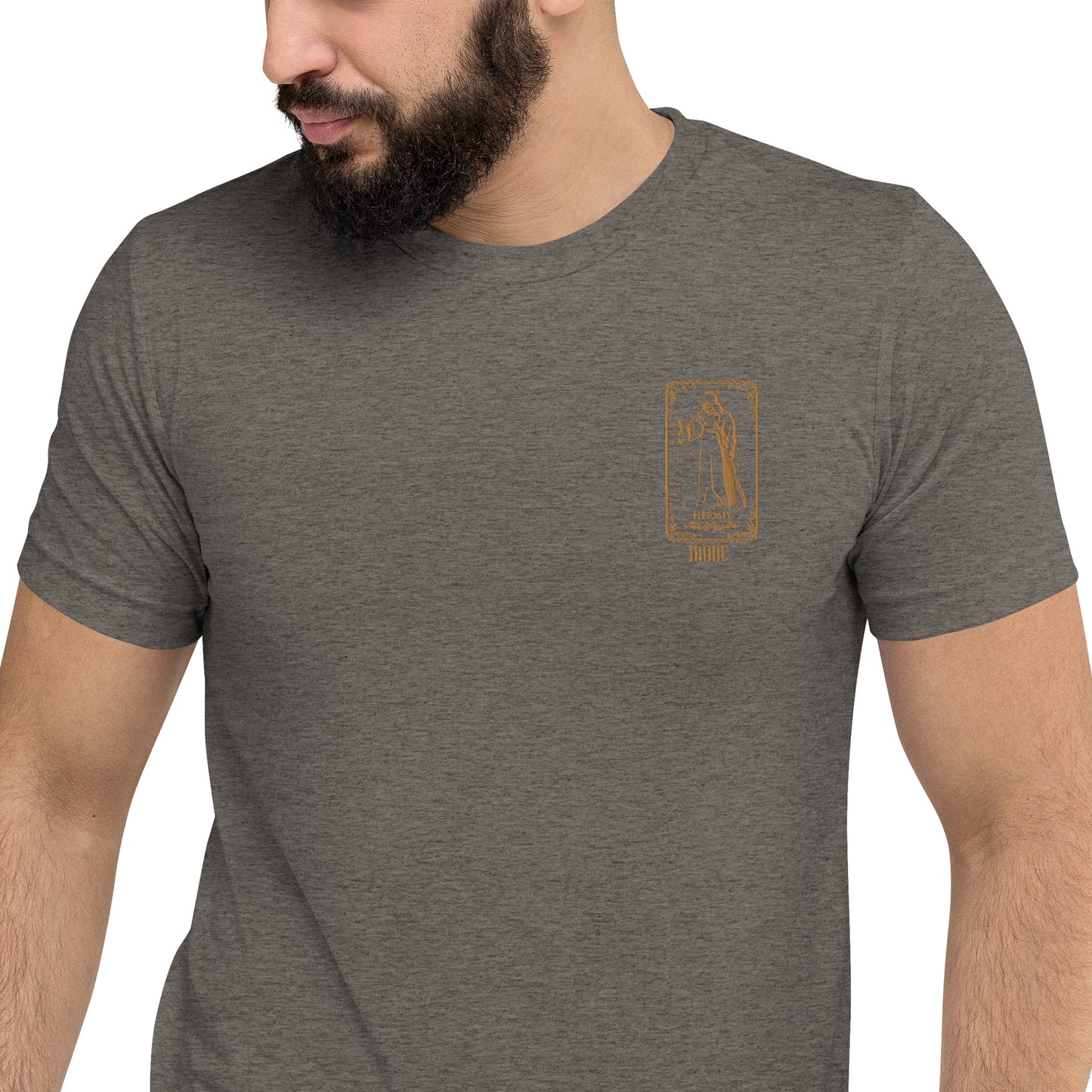 Hermit (Gold) Tri-blend Unisex Short Sleeve T-shirt