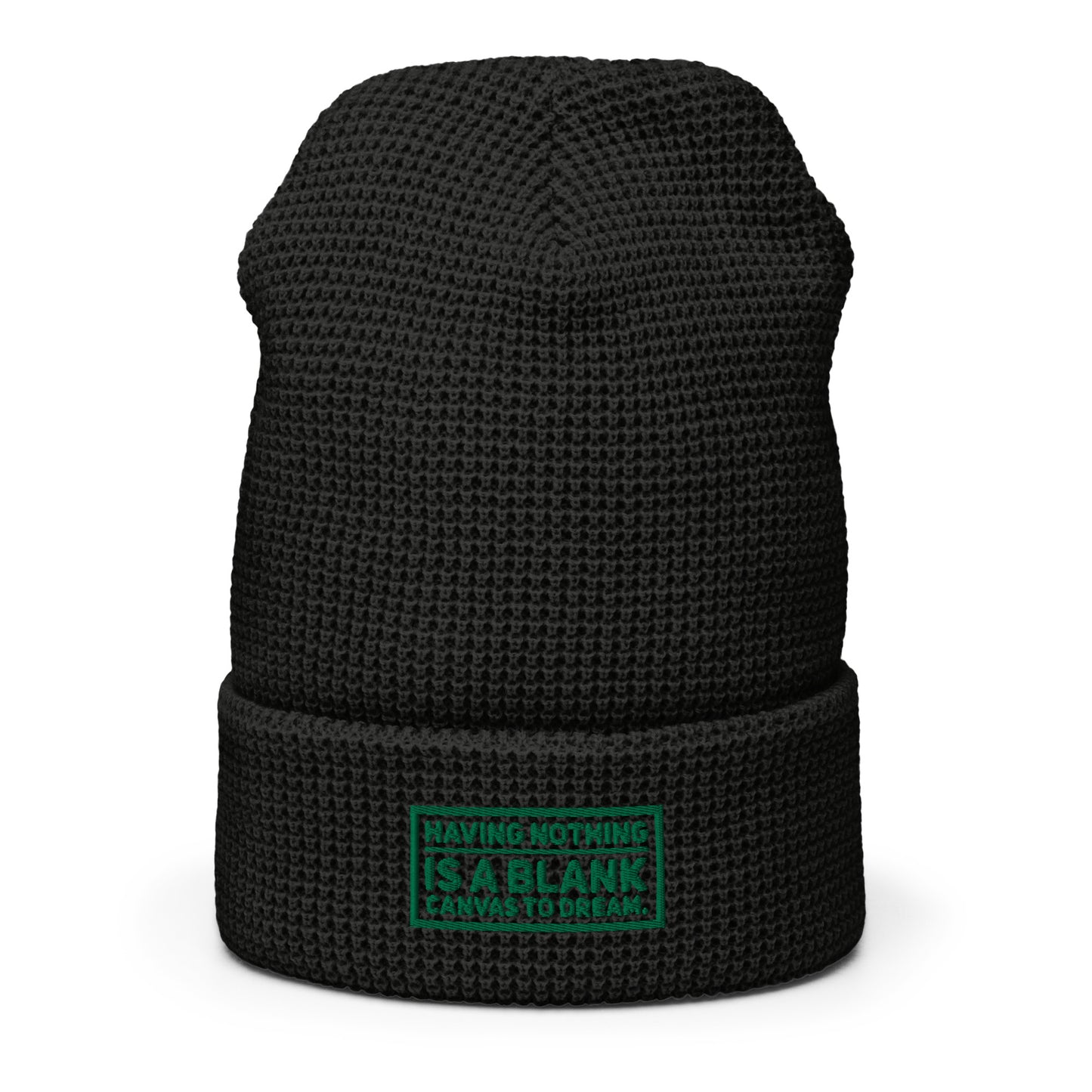 Blank Canvas (Green) Waffle Beanie