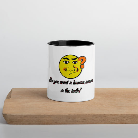 Human Answer #1 Mug With Color Inside