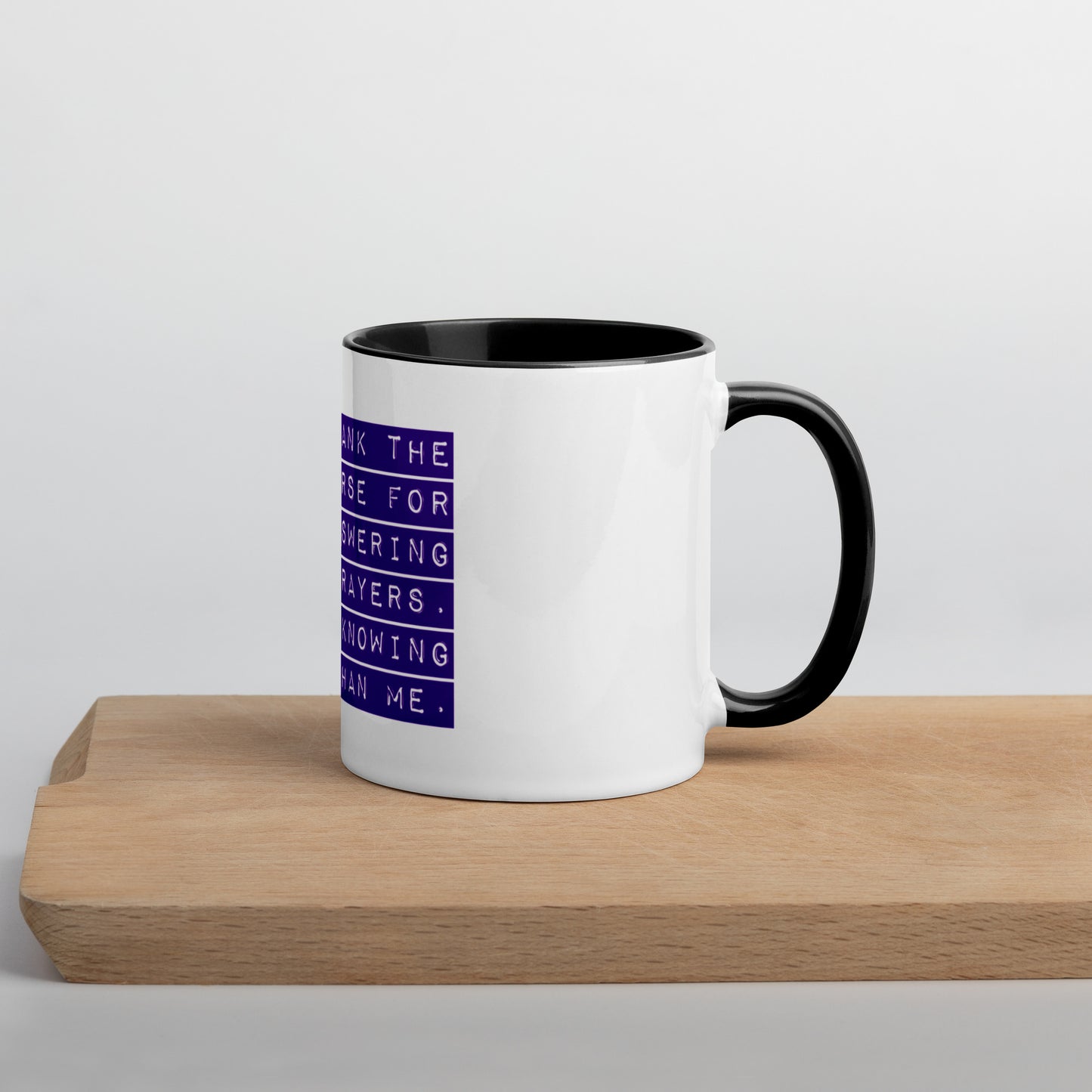 Thank The Universe (Purple) Mug With Color Inside