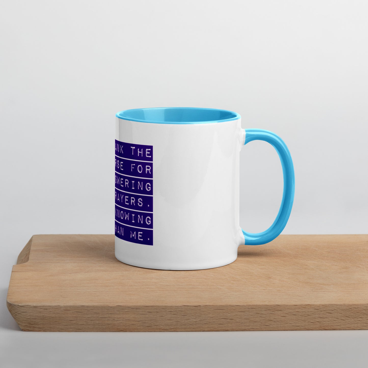 Thank The Universe (Purple) Mug With Color Inside