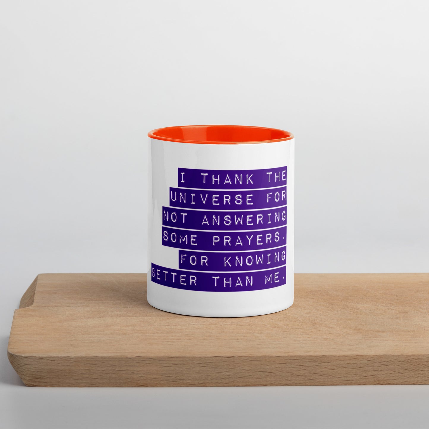 Thank The Universe (Purple) Mug With Color Inside