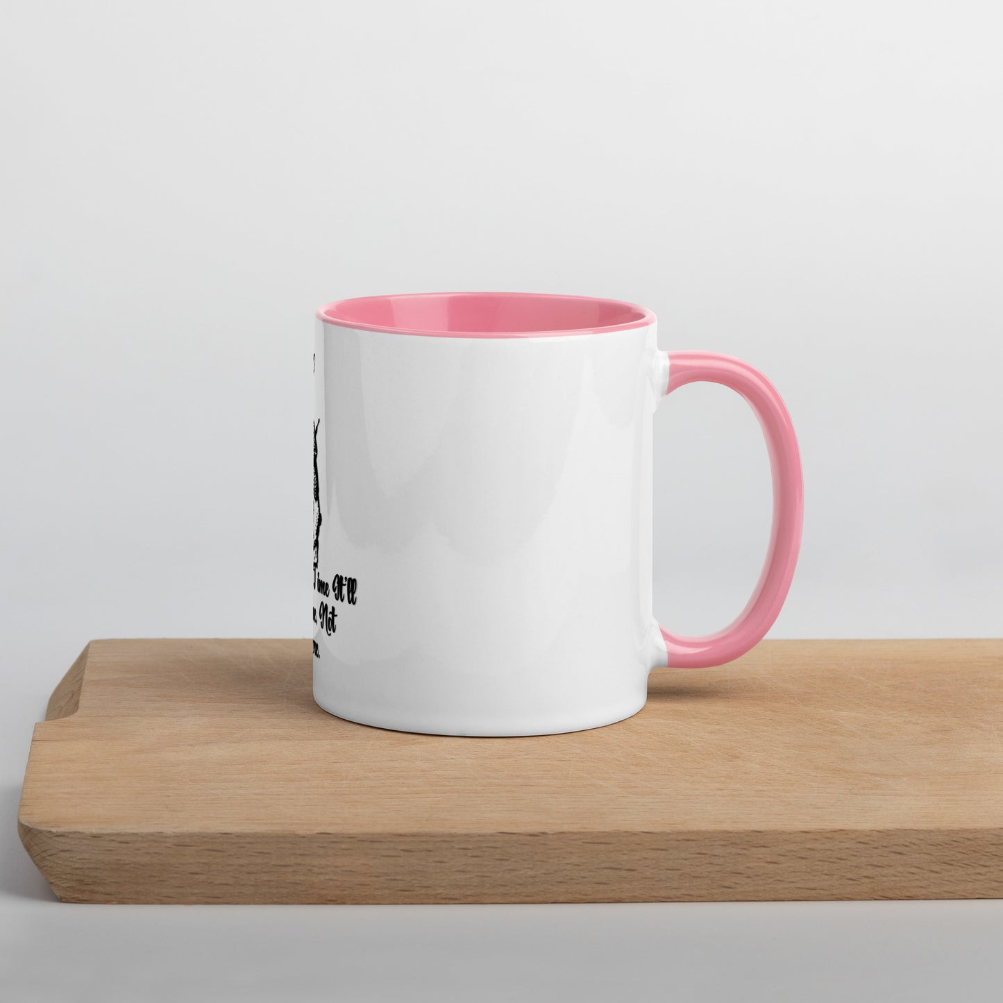 Rabbit (Black) Mug With Color Inside
