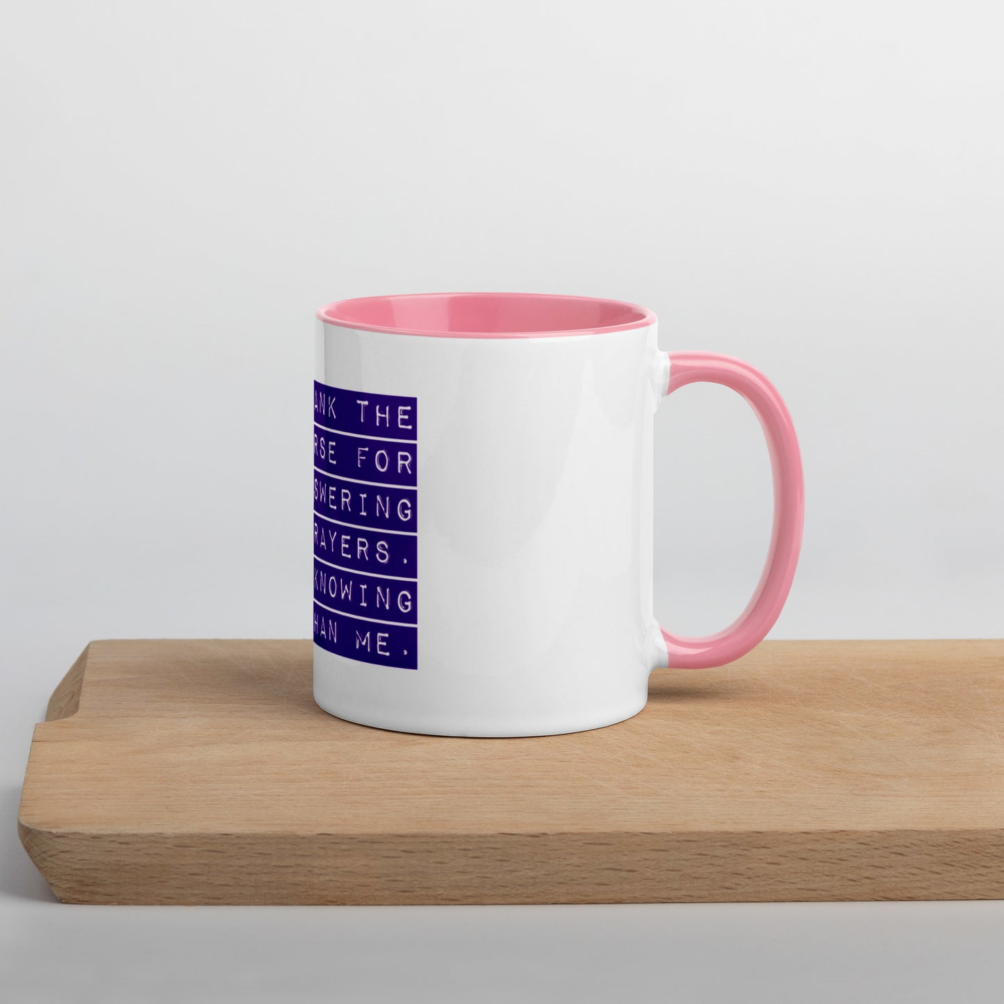Thank The Universe (Purple) Mug With Color Inside