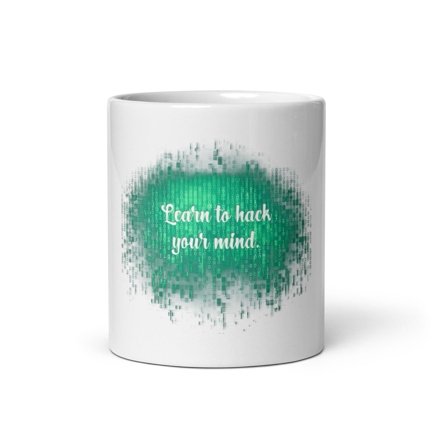 Binary Breakdown White Glossy Mug