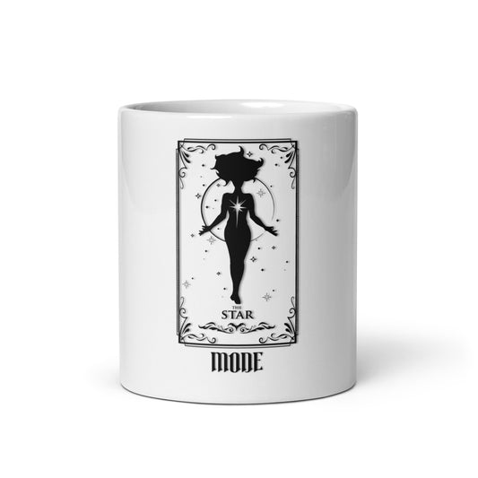 Star (Black) White Glossy Mug