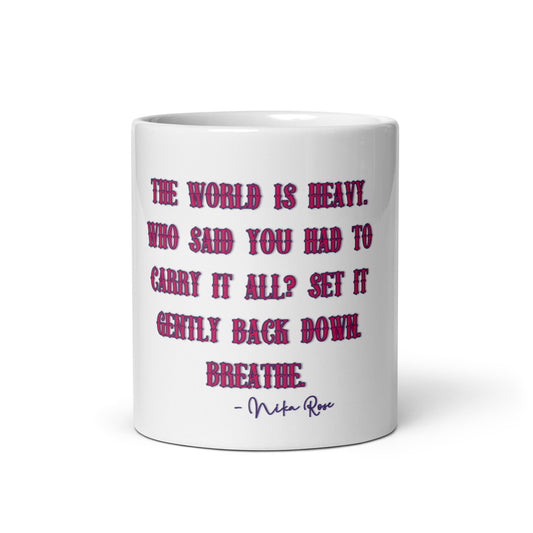 Nika's Prose White Glossy Mug