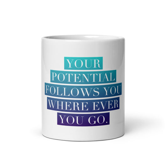 Your Potential #1 White Ceramic White Glossy Mug