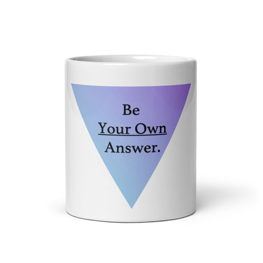 The Answer (Triangle) White Glossy Mug