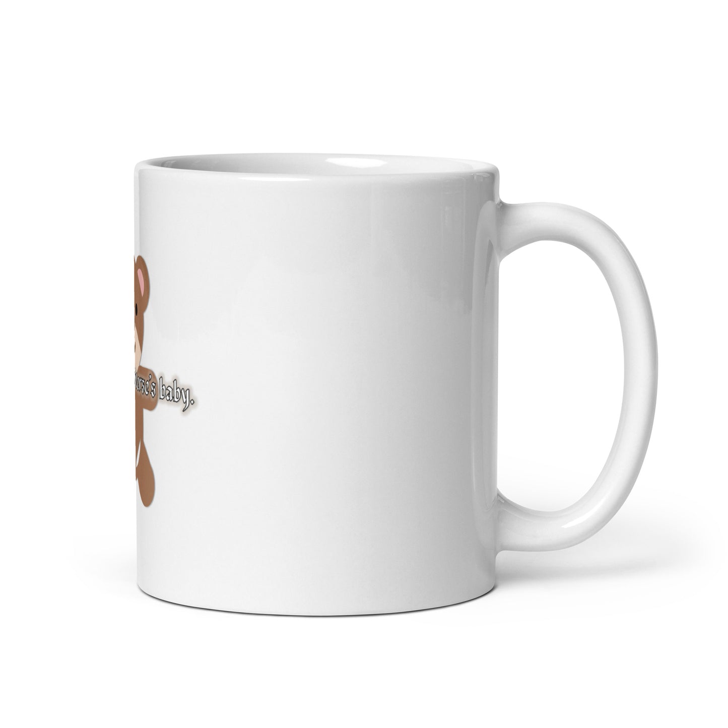 Teddy White Glossy Mug