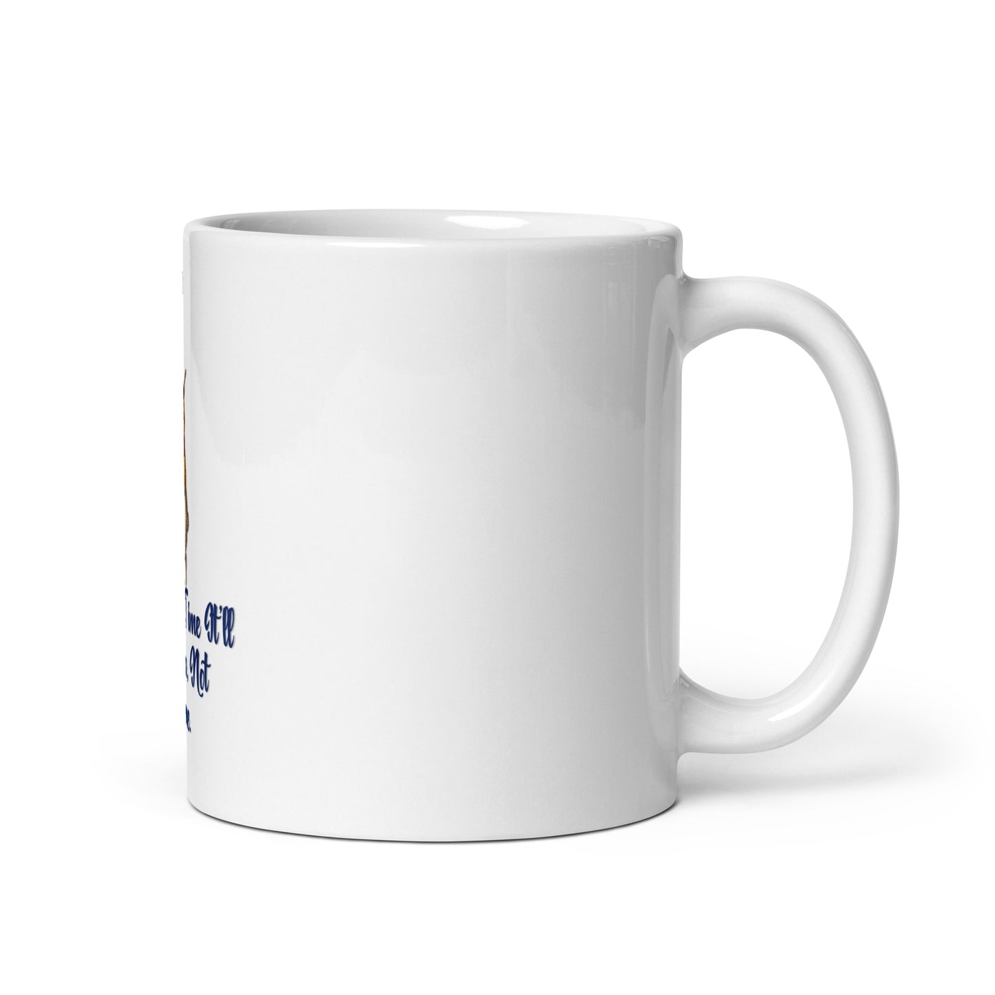 Rabbit (Blue) White Glossy Mug