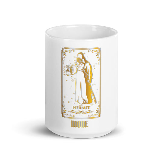 Hermit (Gold) White Glossy Mug