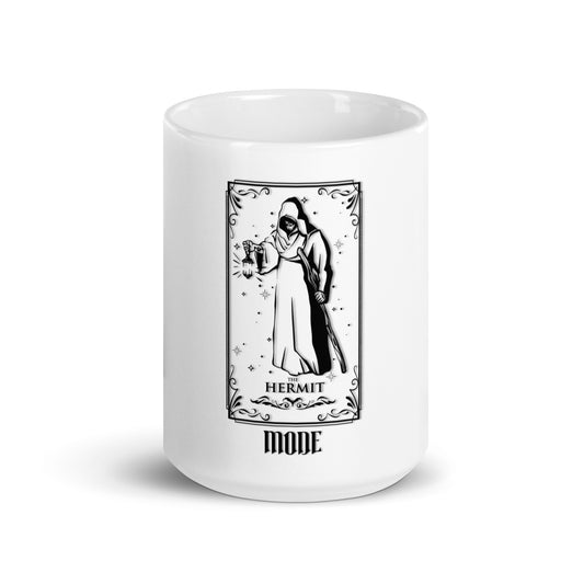 Hermit (Black) White Glossy Mug