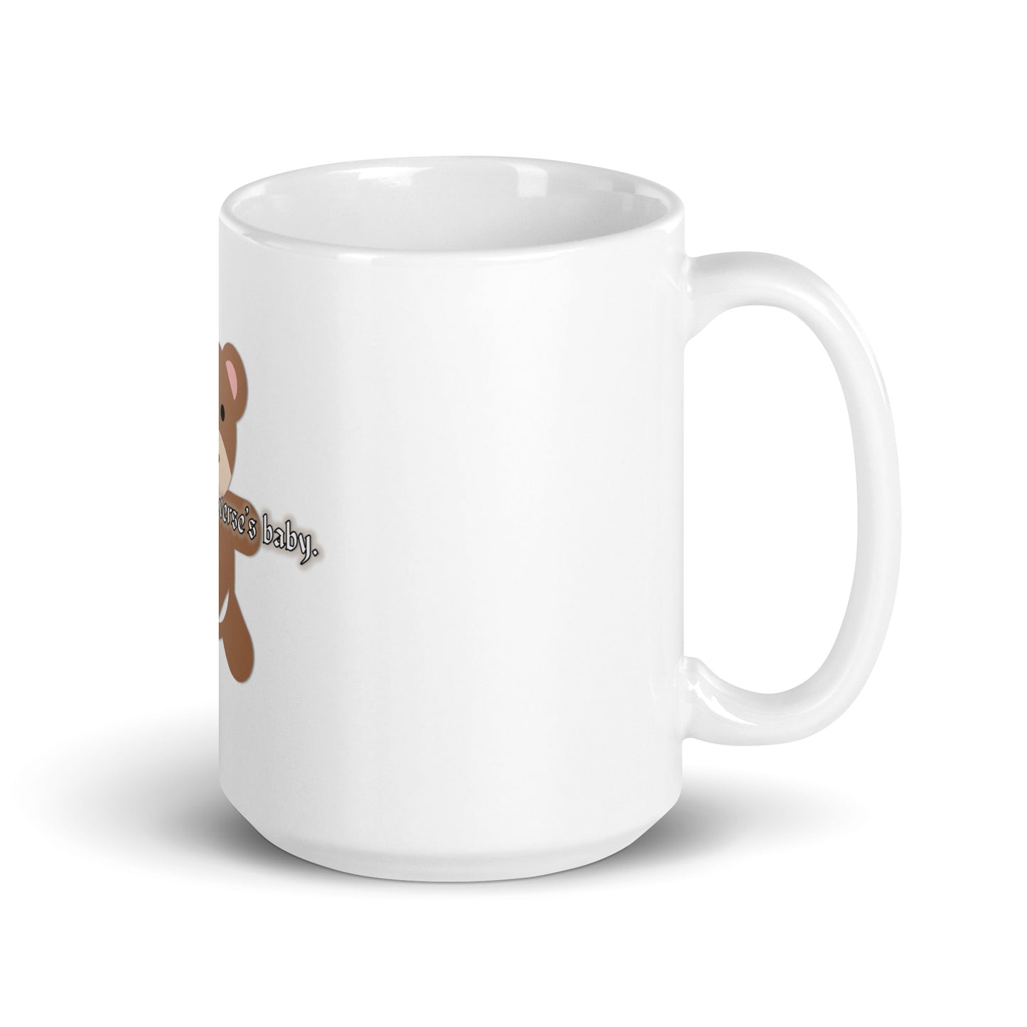 Teddy White Glossy Mug