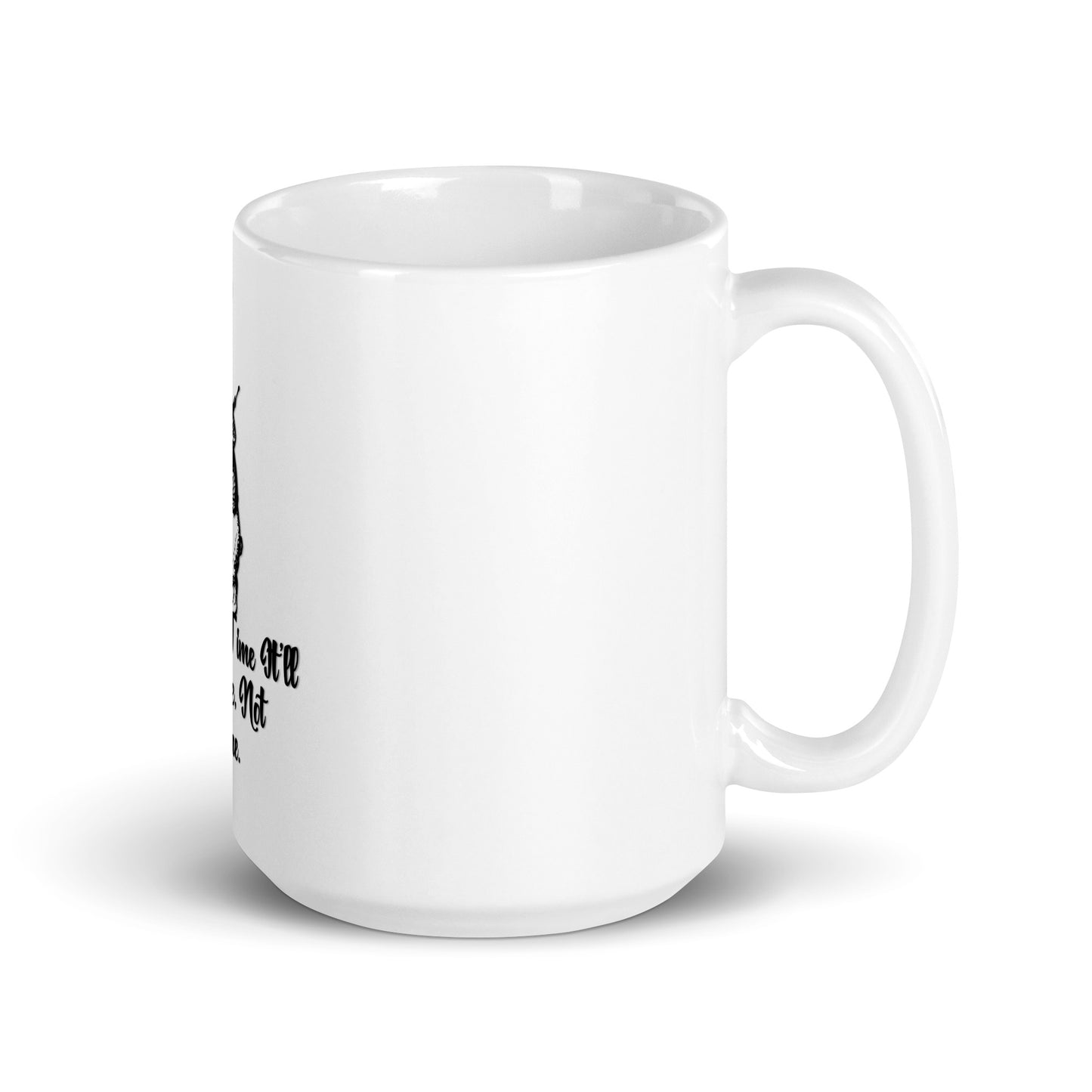 Rabbit (Black) White Glossy Mug