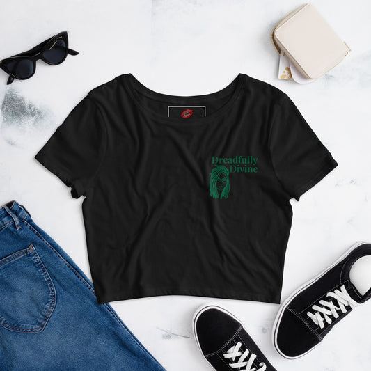 DD Woman (Green) Women’s Crop Tee