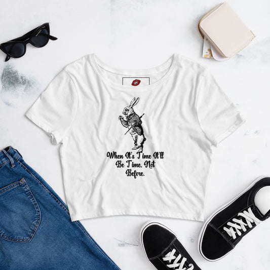 Rabbit (Black) Women’s Crop Tee