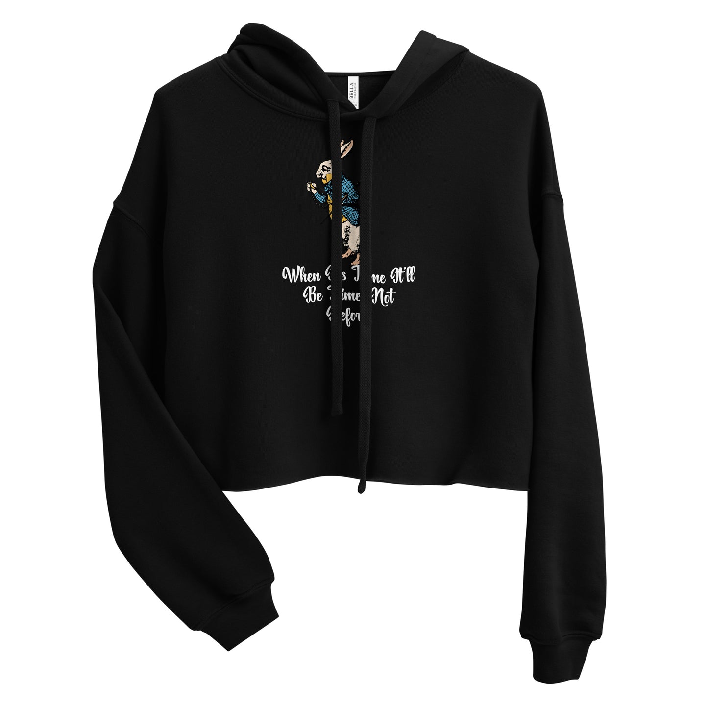 Rabbit (White) Crop Hoodie