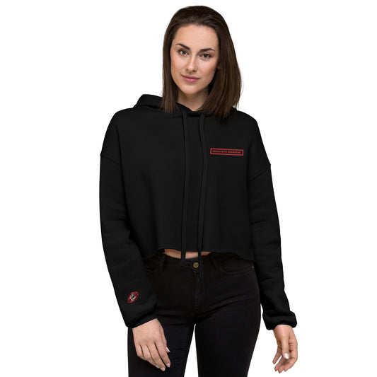 With Grandeur #2 (Embroidered) Crop Hoodie