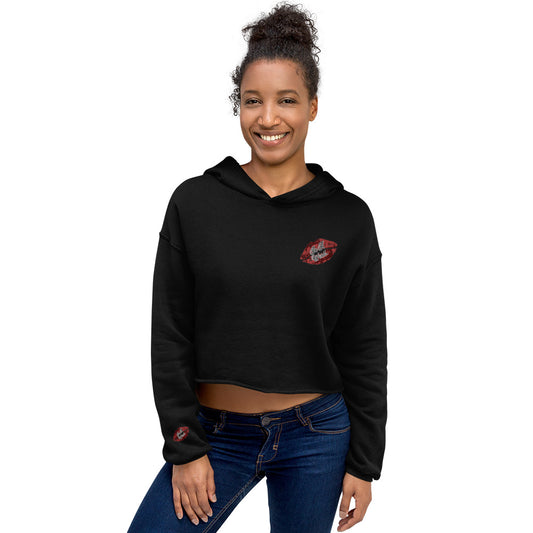 In A Word (Embroidered Logo) Crop Hoodie