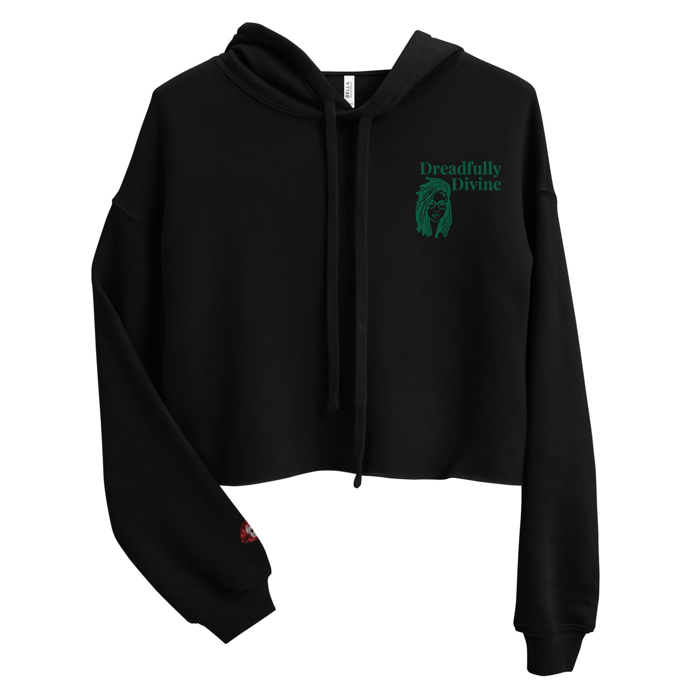 DD Woman (Green) Crop Hoodie