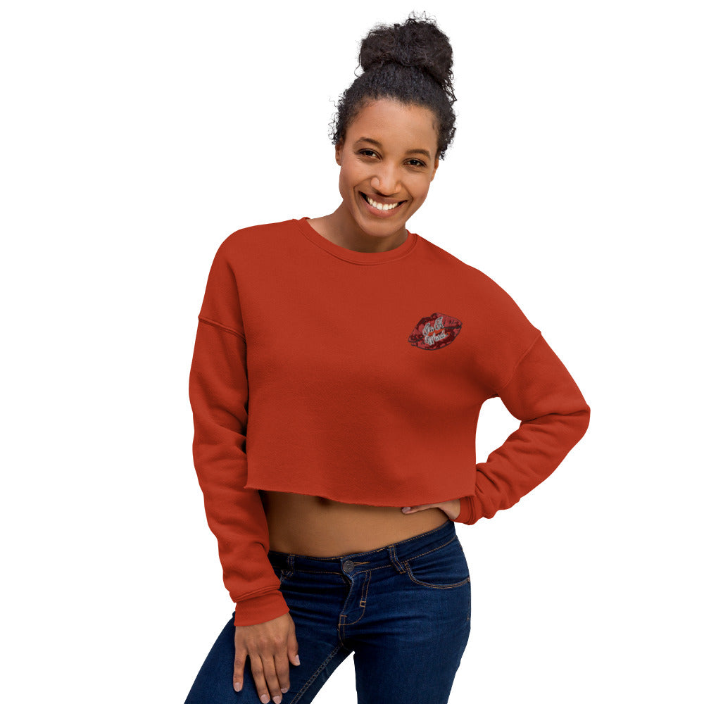 In A Word (Logo) Embroidered Crop Sweatshirt